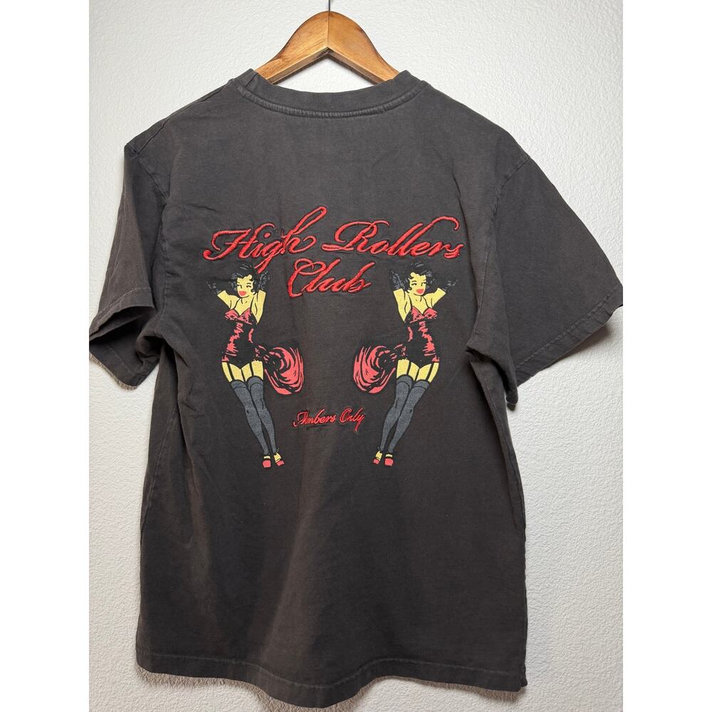 Public Supply NYC High Rollers Club Graphic Tee Black Pin Up T Shirt Large